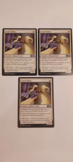 MTG Court Cleric X 3 - Uncommon, NM/M - Image 1
