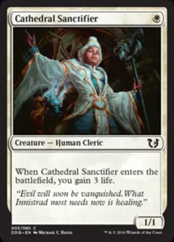 MTG-4x-Near Mint, English-Cathedral Sanctifier-Duel Decks: Blessed vs Cursed - Image 1