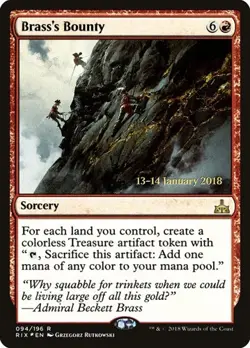 Brass's Bounty - Foil Prerelease Promo Rivals of Ixalan LP MTG - Image 1