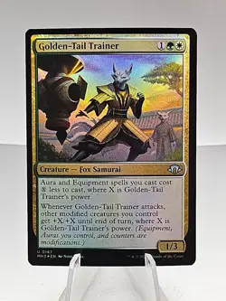 1x Golden-Tail Trainer - Foil MTG Modern Horizons 3 NM Magic Foil - Image 1