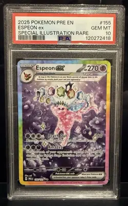 Pokemon Espeon EX Prismatic Evolutions Holo Card 155/131 Gem Mint PSA 10 - Image 1