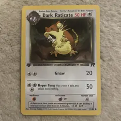 Pokemon TCG Dark Raticate 1st Edition Team Rocket 51/82 NM - Image 1