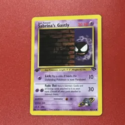 Pokemon Card - Sabrina's Gastly 1st Edition Gym Challenge 96/132 Common LP - Image 1
