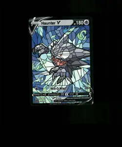 FAN-ART READ DESCRIPTION BELOW HOLO Haunter Card Stained Glass Pokemon Card - Image 1