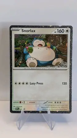 Snorlax 122 SVP Pokemon Scarlet & Violet Black Star Promo Cosmos Holo SWIRL - Image 1