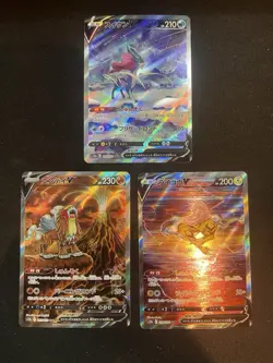 Pokemon Lot Suicune V 215/172 Entei V 213/172 Raikou V 218/172 SAR Collection NM - Image 2