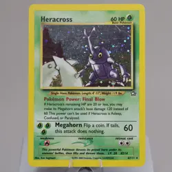 Pokemon TCG - Heracross 6/111 Neo Genesis Holo Rare - MP Indent - Image 2