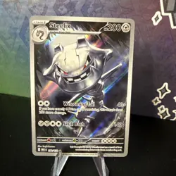Steelix 150/132 Mega Evolution Illustration Rare Holo Pokemon TCG NM+ - Image 1