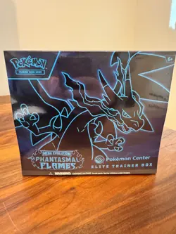 Pokemon Center TCG Phantasmal Flames Elite Trainer Box PKC ETB - Minor Rip - Image 1