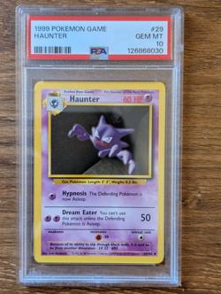 1999 Pokemon Game Base PSA 10 Haunter #29 WOTC UNLIMITED FRESH GRADE SLAB - Image 1