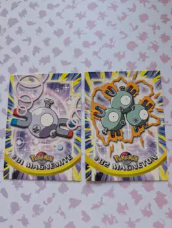 Topps Pokemon Magnemite/Magneton 1999 TV Animation Edition Non Holo Blue Logo - Image 1