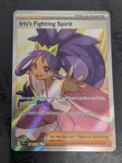 Pokemon TCG Iris's Fighting Spirit 180/159 Journey Together Ultra Rare Holo - Image 1