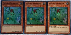 Yugioh 3x Naturia Rosewhip HA02-EN041 Super Rare Unlimited Edition NM Playset - Image 2