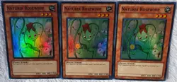 Yugioh 3x Naturia Rosewhip HA02-EN041 Super Rare Unlimited Edition NM Playset - Image 4