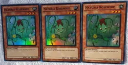 Yugioh 3x Naturia Rosewhip HA02-EN041 Super Rare Unlimited Edition NM Playset - Image 5