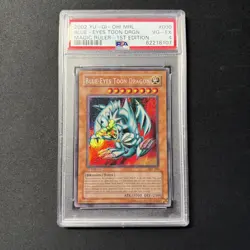 2002 Yu-Gi-Oh! Blue-Eyes Toon Dragon [MRL-000] Magic Ruler 1st Edition PSA 4 - Image 1