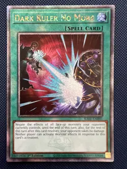 Yugioh Dark Ruler No More RA01-EN060 Quarter Century Secret Rare 1st Edition NM - Image 1
