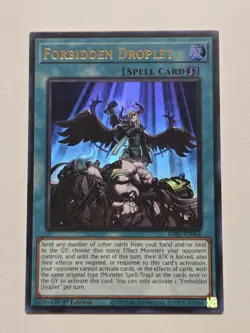 Forbidden Droplet RA01 Ultra Rare Yugioh 25th Anniversary Rarity Collection Mint - Image 1