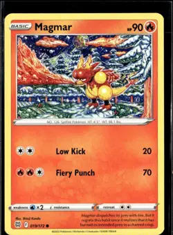 Pokemon Magmar 019/172 Brilliant Stars Non Holo Common 5 Card Lot - Image 1