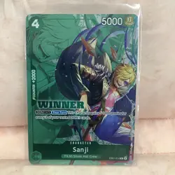 One piece Card Game Sanji EB01-014 2025 Tournament Pack Vol. 1 Winner English - Image 1