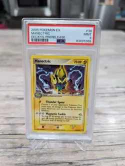 PSA 9 MINT Manectric 38/107 PreRelease PROMO Pokemon Card - Image 1