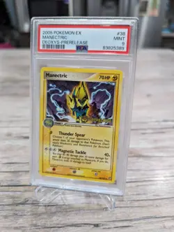 PSA 9 MINT Manectric 38/107 PreRelease PROMO Pokemon Card - Image 2