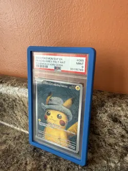 Pokemon Pikachu TCG Grey Felt Hat #085 Van Gogh Promo Card PSA 9 - Image 3