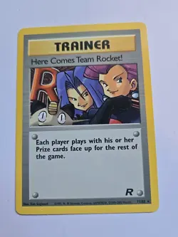 Rare Here Comes Team Rocket! Pokemon Trainer Card, Team Rocket Set 71/82 - Image 1