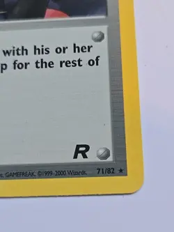 Rare Here Comes Team Rocket! Pokemon Trainer Card, Team Rocket Set 71/82 - Image 2