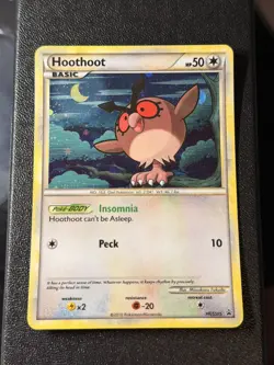 Hoothoot HGSS Black Star Holo Promo Card #HGSS05 2010 Pokemon LP to NM - Image 1