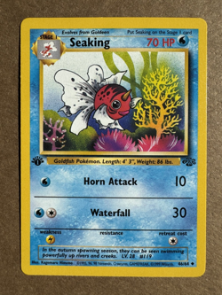 Seaking 46/64 Jungle 1st Edition Non-Holo Uncommon Pokemon Card NM+ - Image 1