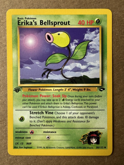 Erika's Bellsprout 38/132 Gym Challenge 1st Edition Non-Holo Pokemon Card NM+ - Image 1