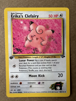 Erika's Clefairy 40/132 Gym Challenge 1st Edition Non-Holo Pokemon Card NM+ - Image 1