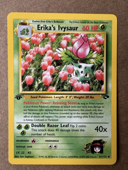 Erika's Ivysaur 41/132 Gym Challenge 1st Edition Non-Holo Pokemon Card NM+ - Image 1