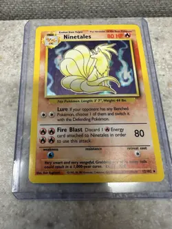 Pokemon TCG Ninetales Base Set Holo Unlimited Rare Card 12/102 - Image 1