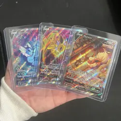 Vaporeon - Flareon - Jolteon Alt Art V Promo Art Lot - 3 Card Lot NM black Star - Image 1