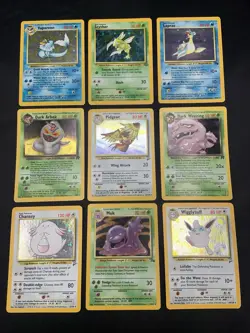 Vintage Pokemon Cards Rare Holo Lot WOTC 1999 MP/HP - Image 1