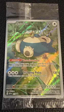 Pokemon TCG Snorlax 051 Scarlet & Violet 151 Holo Promo Card Sealed NM - Image 1