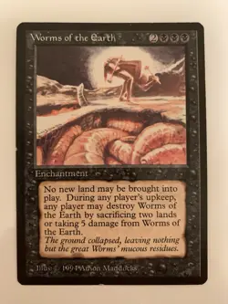 MTG NM Worms of The Earth The Dark Free Shipping In US with Tracking - Image 1
