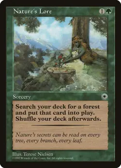 Nature's Lore 178 POR Portal MTG Vintage 1997 Sorcery Green Common Nielsen NM - Image 1