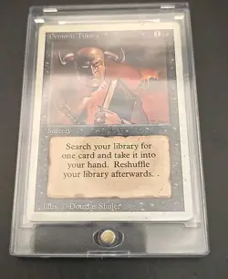 Demonic Tutor Revised Edition MTG Regular Heavily Played - Image 3