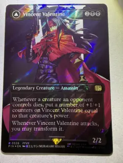 MTG Final Fantasy English Vincent Valentine Borderless 0528 Surge Foil - Image 1