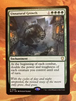 MTG Unnatural Growth Commander: Bloomburrow Rare Green Near-Mint!!! - Image 1