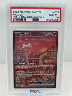 2023 POKEMON SVP EN-SV BLACK STAR PROMO 151 ULTRA-PREM COLL #053 MEW EX PSA 10 - Image 2