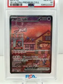 2023 POKEMON SVP EN-SV BLACK STAR PROMO 151 ULTRA-PREM COLL #053 MEW EX PSA 10 - Image 3