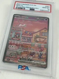 2023 POKEMON SVP EN-SV BLACK STAR PROMO 151 ULTRA-PREM COLL #053 MEW EX PSA 10 - Image 4