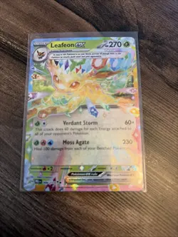 Pokemon TCG Leafeon EX Double Rare Holo Prismatic Evolutions - Image 1
