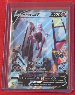 Mewtwo V (Alternate Full Art) 072/078 Pokemon GO Holo Near Mint - Image 1