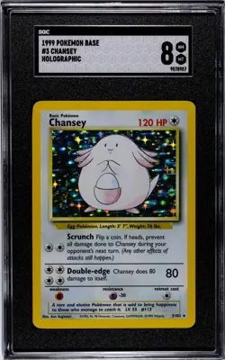 1999 Pokemon Base Set Holo - #3 Chansey 003/102 - SGC 8 - Image 1