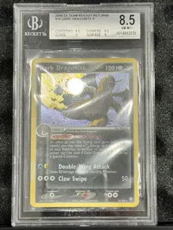 2004 Pokemon EX Team Rocket Returns Dark Dragonite Holo #15/109 Cosmos BGS 8.5 - Image 3